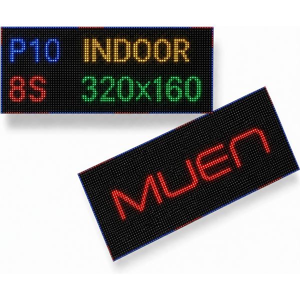 P10 Indoor SMD Full Color LED Display Module HUB75 320 X 160mm 8Scan 32X16 Pixels Led Panel Module