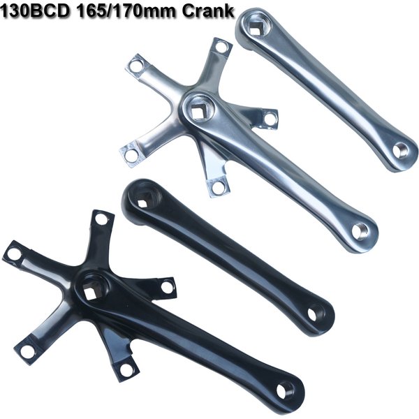 Pédalier de vélo pliant JORing, roue à chaîne, trou conique carré, vitesse unique, partenaires d'engrenage, 130 BCD, 165mm, 130BCD, 44T