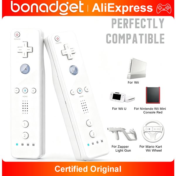 2-in-1-Controller für Nintendo WII/WII U Gaming Links Rechts Joystick Kabellose Gamepads Optionale Motionplus-Funktion Spiel-Fernbedienung