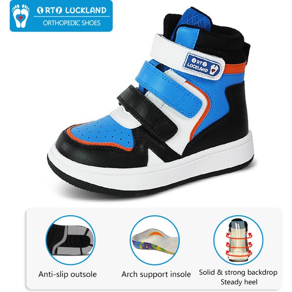Ortoluckland enfants chaussures décontractées enfants orthopédiques en cuir Sneaker garçons filles sport école Tennis hiver printemps bottes 3 à 14 ans