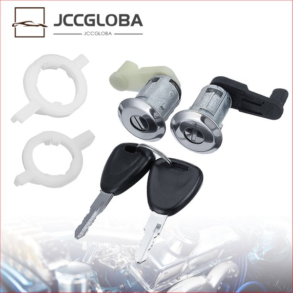 Left+Right Car Door Lock Barrel Cylinder with 2 Key for Renault Megane Scenic Clio Master OE 7701468981 7701468982