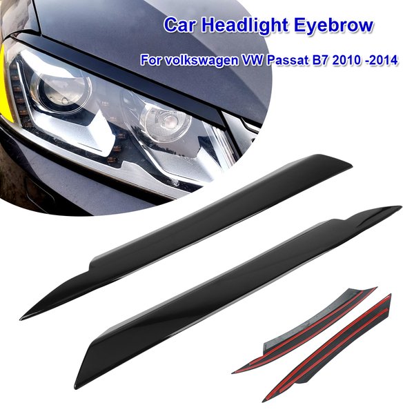 Car Stickers Headlights Eyebrow Cover Eyelid Trim Decoration Protection Auto Accessories For Volkswagen VW Passat B7 2010 -2014