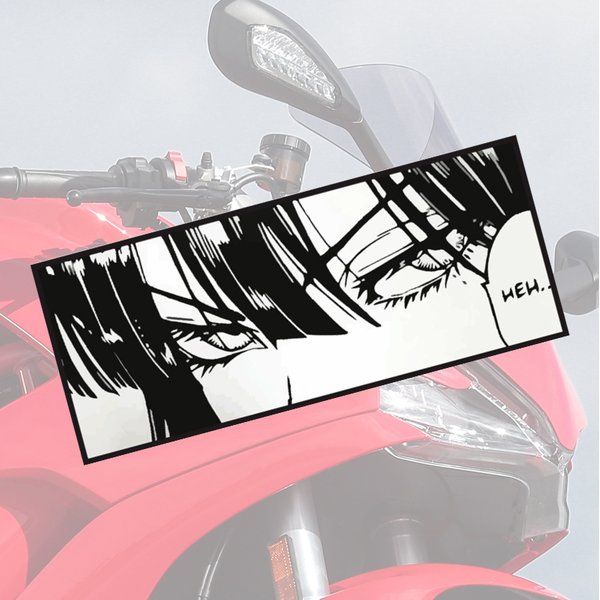 Jdm Cool et anime autocollant pour les yeux pointus autocollant de voiture matériau PVC effet réfléchissant imperméable adapté à coller à la moto