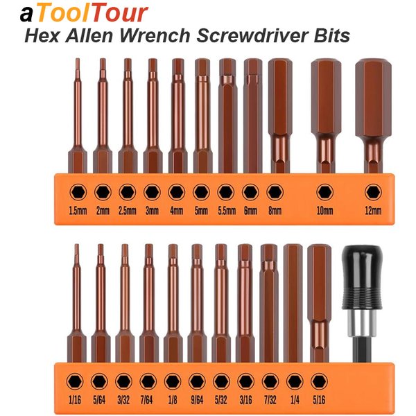 Hex Head Allen Wrench Bit Set Screwdriver Electric Power Drill Metric Quick Release Adapter Screw Driver Security Magnetic Tips