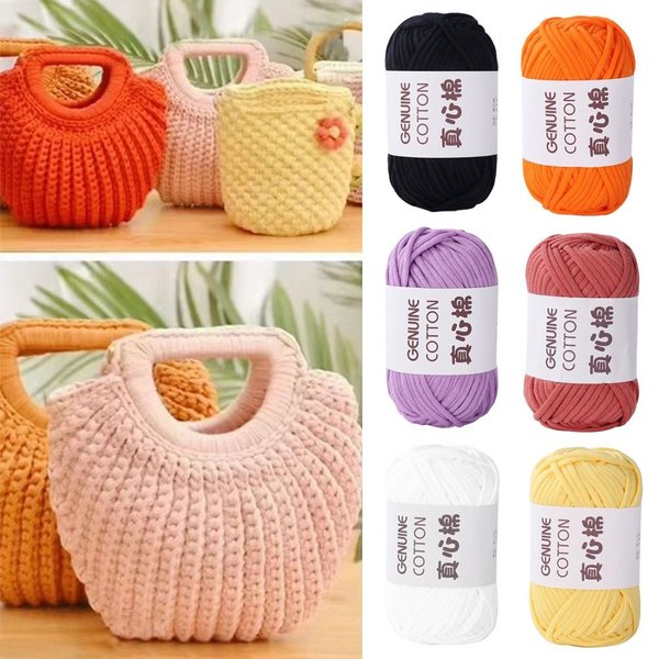 Fil de coton au Crochet fonctionnel pour sac, couverture pour coussin, boule de fil pour foulards, chapeau pour vêtements, bricolage, tricot à la main, accessoires de bricolage