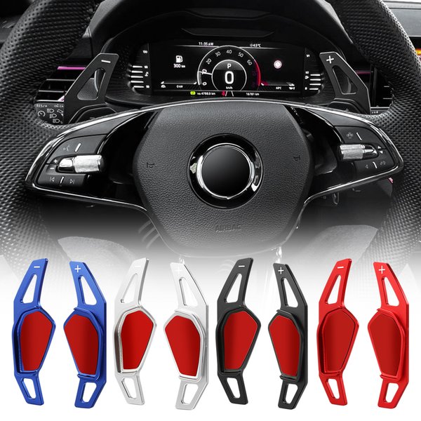 Pour Skoda 2020 Octavia A8 MK4 ENYAQ IV RS VRS 2021 Karoq Kodiaq volant de voiture palette de changement de vitesse étendre les autocollants DSG Gear