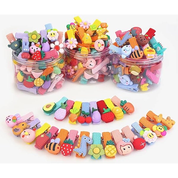26pcs A Box Of Children's Hair Clip Girls Accessories Headdress Princess Small Hairpin Set