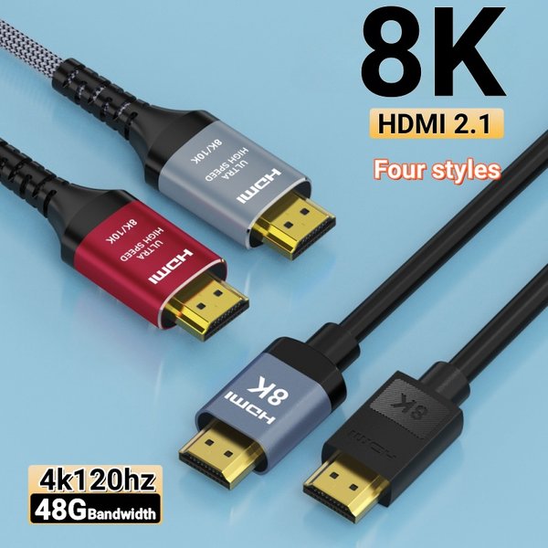 MIZIQIER Lange 8K HDMI 2.1 Kabel, 48 Gbit/s Ultra-Hochgeschwindigkeits-geflochtenes Kabel-4K@120 Hz 8K@60 Hz für Roku TV/PS5/PS4/HDTV/RTX 3080 3090