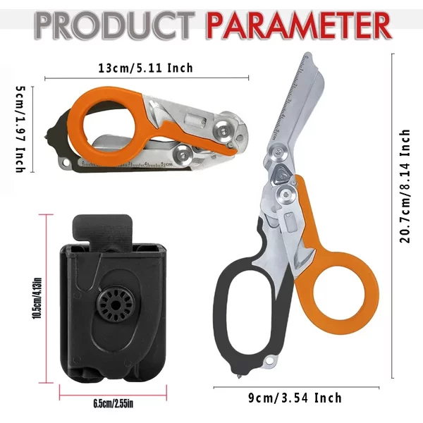 Taktyczne nożyce medyczne nożyce ratunkowe apteczka Raptor nożyczki składane szczypce Outdoor Survival narzędzie EDC