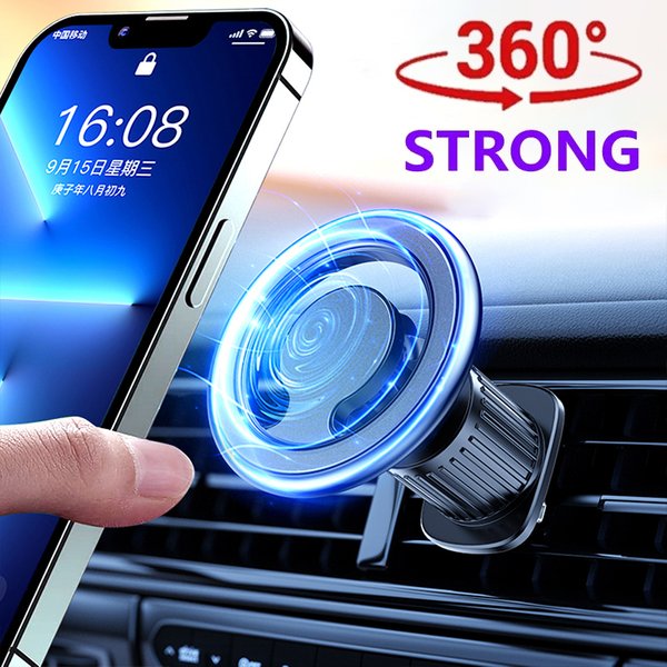 Drehbare magnetische Auto-Handyhalterung, magnetische Autohalterung, Handy-Smartphone-Unterstützung im Auto pour Magsafe iPhone Samsung LG