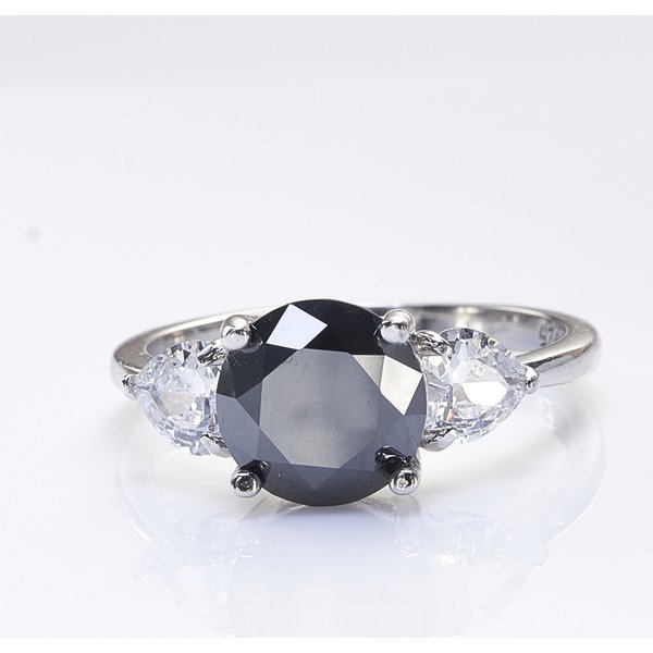 BagueRingen Luxe Ronde 3 Carats VVS D-COLOR Moissanite Anneau Pour Les Femmes En Argent Sterling 925 Bijoux De Mariage 8H8A Cadeau De Fiançailles