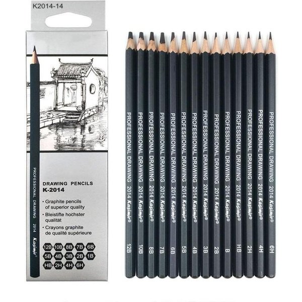 14 pièces/paquet stylo à dessin marqueur de ligne Ultra Fine stylo de croquis noir 6H 4H 2H HB B 2B 3B 4 B 5B 6B 7B 8B 10B 12B crayon marqueur d'art