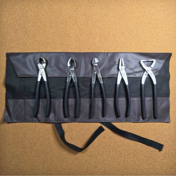 Kit d'outils Titto Bonsai de qualité supérieure, 5 pièces : Coupe-branches, Coupe-nœuds, Coupe-fils en acier, Pince Jin, Pince à étrier, 210 mm, Acier inoxydable