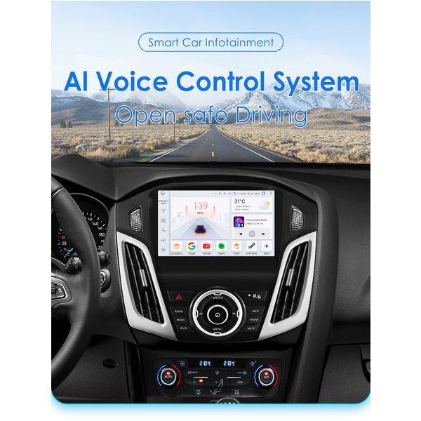 2DIN Wireless Carplay Android 14 Autoradio für Ford Focus 3 MK3 2011 - 2019 Multimedia-Player GPS 360 Kamera Bildschirm 9 Zoll Head Unit