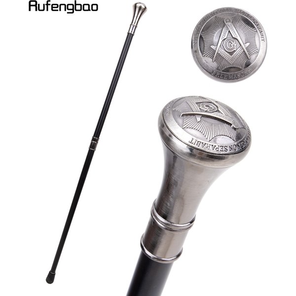 Canne de Marche Freemason VG Totem, 93cm, à la Mode, avec Bouton Croiser, pour Gentleman