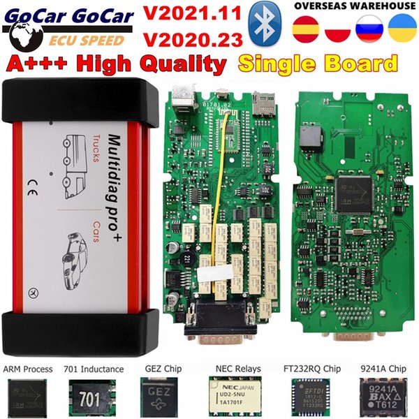 A+++ Hochwertiger Single Board Multidiag Pro TCS PRO 2017.R3 mit Single Board BT V4.3 Auto-LKW-Diagnosetool OBD2-Scanner