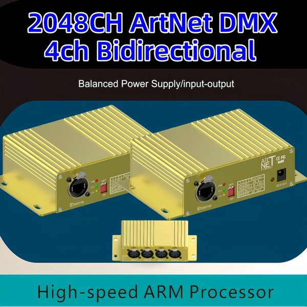ARTNET DMX 2048 contrôleur de passerelle de boîte réseau Ethernet vers DMX 512 noeud Artgate Artnet pour luminaires de scène