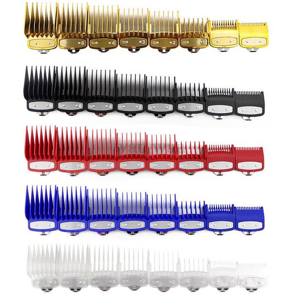 8Pcs/Set Limit Comb For Wahl Electric Clippers Barber Shop Pro Cutting Guide Comb Positioning Calipers Comb Clipper Guard Y1001