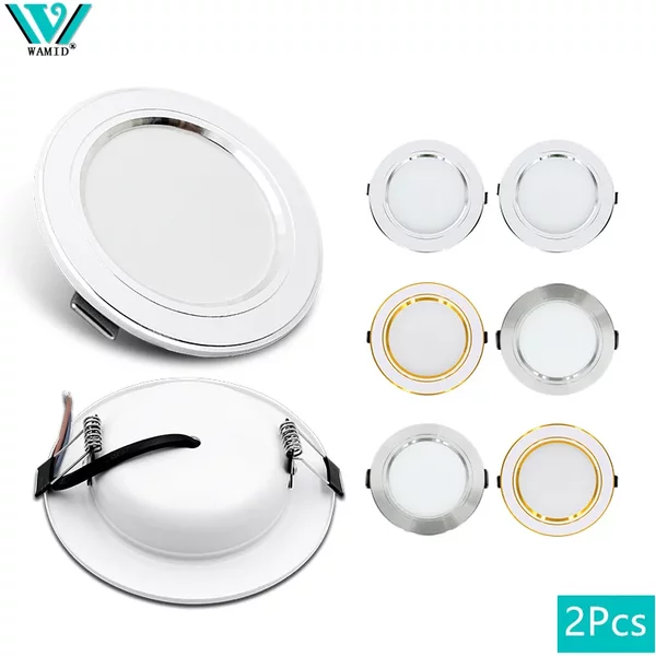 2 Stück LED-Einbauleuchte AC 110V 220V DC 12V 24V Runde LED-Spotleuchte 5W 9W 12W 15W 18W Einbau-Deckenleuchte Kaltweiß Warmweiß Lampe
