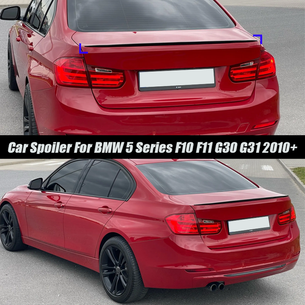 Für BMW Zubehör Serie 5 F10 F11 F07 F18 G30 G31 G38 2010 + Auto Hinten Flügel Stamm Spoiler Lip Tuning Styling schwarz Weichen Kunststoff