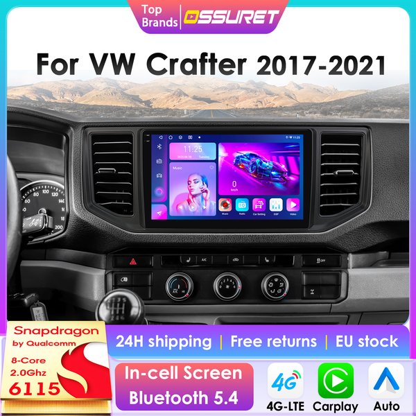 2Din 360Camera Android13 Car Radio For Volkswagen Crafter 2017 - 2021 Car Multimedia Player Intelligent Screen autoradio Carplay