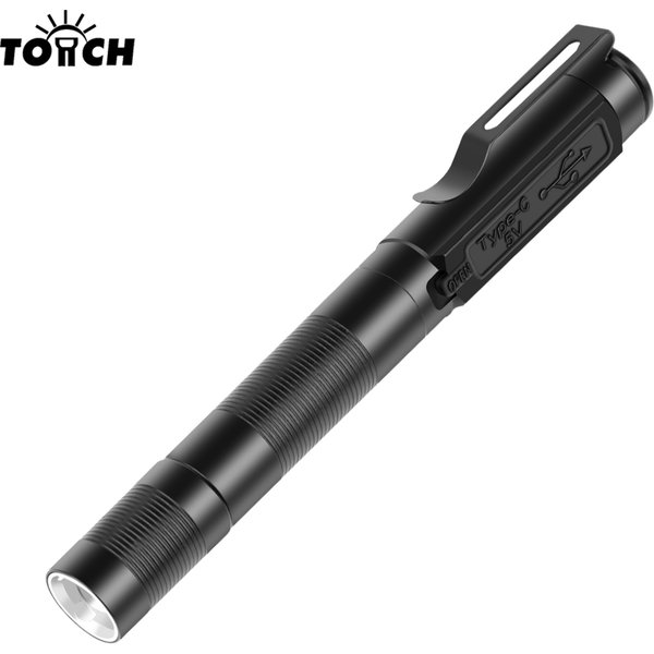 Mini lampes de poche rechargeables USB, lampe médicale de poche à Clip, étanche, Zoomable, torche LED