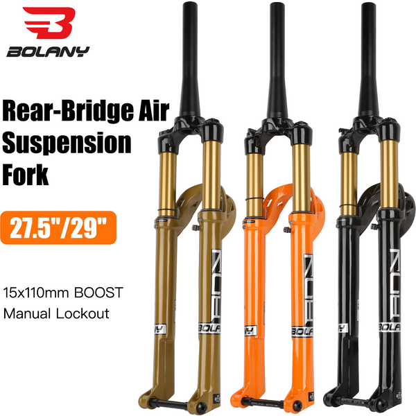 BOLANY MTB Federgabel 27,5/29 Zoll 120mm Federweg MTB-Gabel Magnesiumlegierung Ultraleichtes Design 15x110mm Boost Fahrradgabel