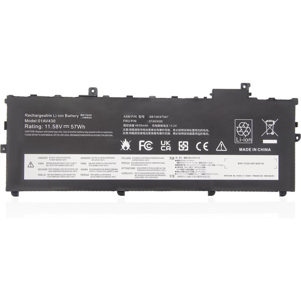 Laptop-Akku 01AV430 Akku für Lenovo Thinkpad X1 Carbon 5. 2017 6. 2018 Serie 01AV429 SB10K97586 01AV431 SB10K97587