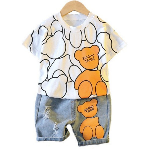 New Summer Baby Girls Clothes Suit Children Boys Fashion Cartoon T-Shirt Shorts 2Pcs/Sets Toddler Casual Costume Kids Tracksuits
