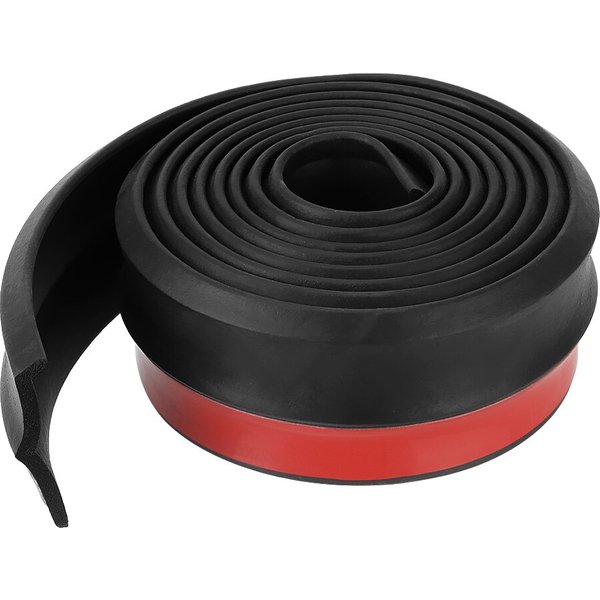2.5M Car Front Bumper Lip Rubber Strip 60mm Width Lips Skirt Protector Exterior Mouldings Auto Stickers Accessories Universal