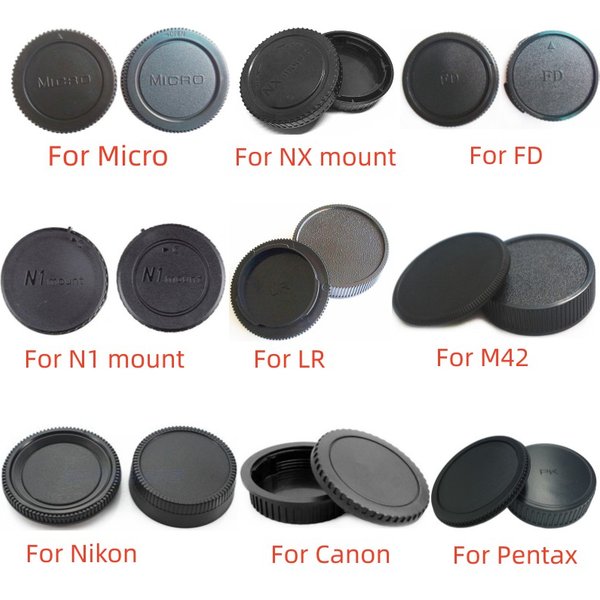camera Body cap + Rear Lens Cap for Canon nikon Sony for Pentax Olympus Micro M4/3 Panasonic M42 FD LR NX mount Camera Mount