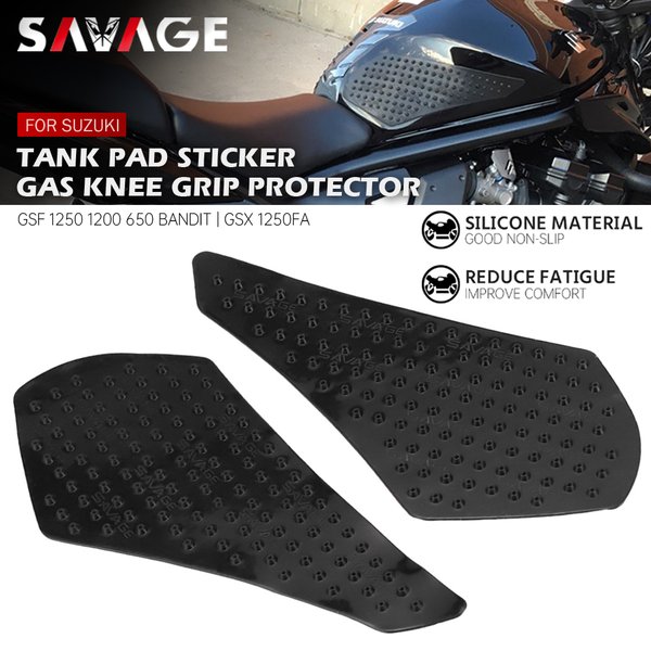 Coussinets de réservoir de moto pour SUZUKI GSF 1250 1200 650 BANDIT GSX1250FA GSX 1250 FA, autocollants de protection latéraux pour poignée de genou à gaz