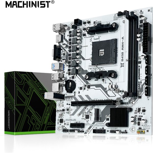 MACHINIST-Carte mère B450, processeur AMD, canal touristique, mémoire DDR4, carte mère AM4, M.2 NVcloser, prend en charge Ryzen 5500, 5600, 5600G CPU