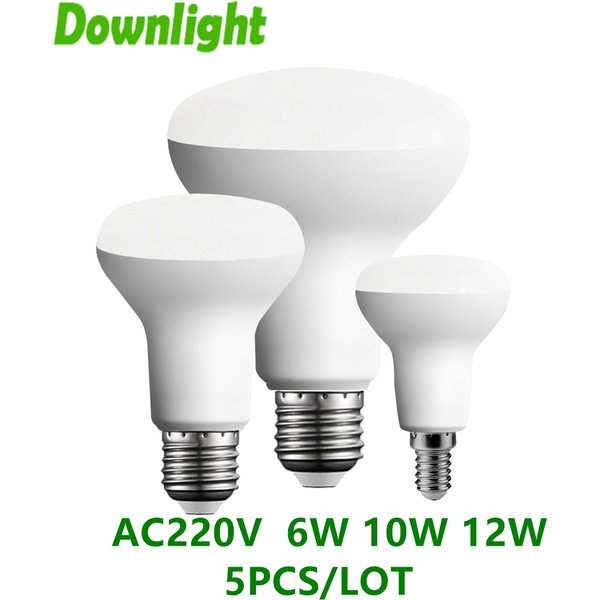 5PCS led mushroom light R50 R63 R80 AC220V 6W-12W E27 E14 flicker-free warm white light suitable for bathroom bath bomb lighting