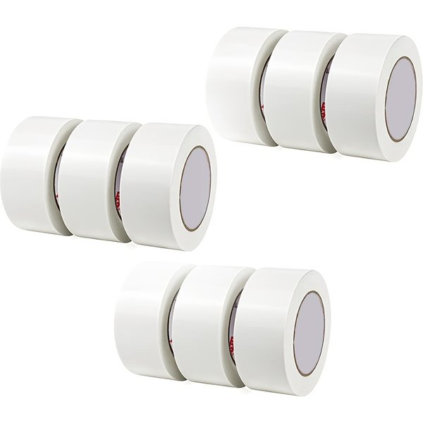 Ruban adhésif blanc haute résistance, 2 pouces x 30 yards, épaisseur 8,27 mil, solide, flexible, sans résidu, pour réparations, usage industriel