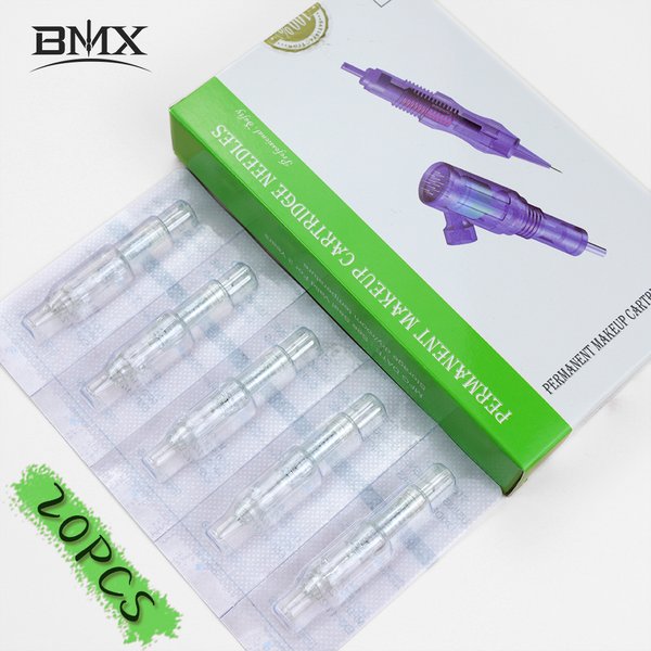 BMX 20PCS Permanent Makeup Needles Disposable Microblading Eyebrow Tattoo Needles 1/3/5/7RL Round Liner for Micropigmentacion
