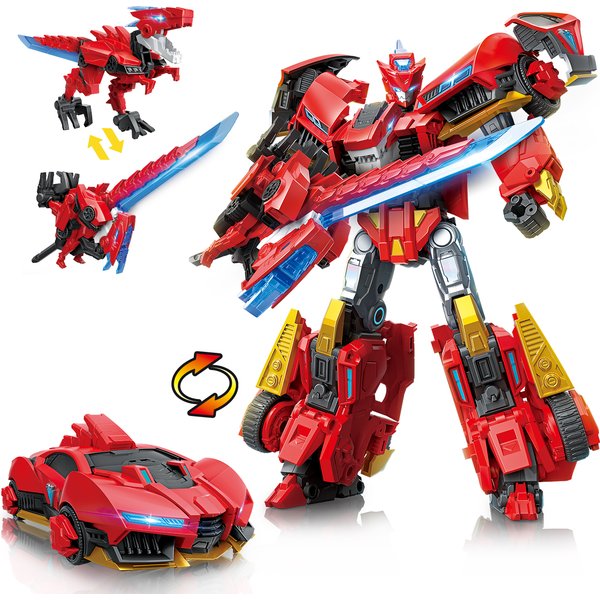 QUANTUM HEROES DINOSTER Lucio Transformowalny Robot Zabawka 3w1 Tryb Zabawy Robot/Pojazd + Akcesoria Dino Figurka Akcji dla Dzieci 5+