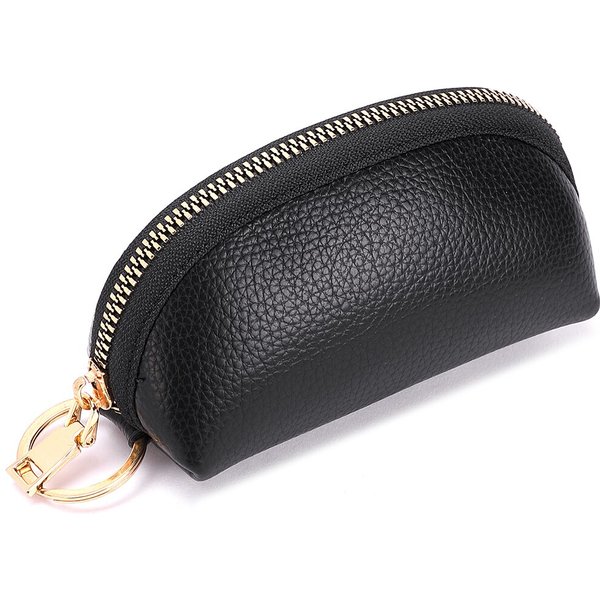 Hommes Lychee À Motifs En Cuir Souple À La Mode Clé Sac Zipper Mignon Mini Zéro Portefeuille Fille