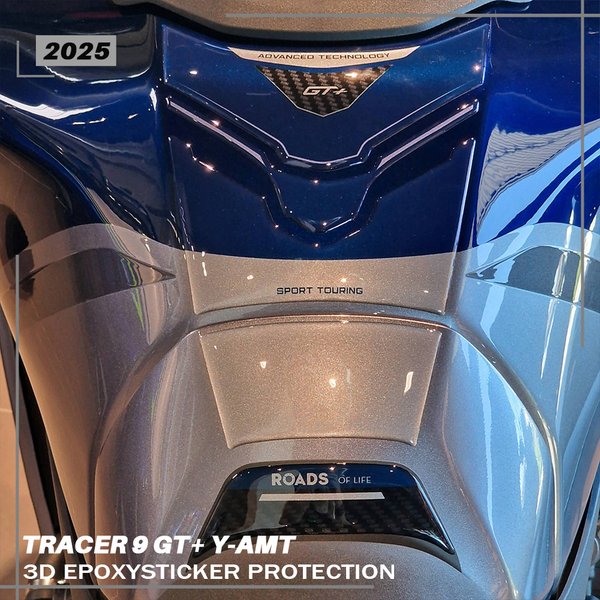Akcesoria motocyklowe do Tracer 9 GT+Y-AMT 2025, naklejki na zbiornik paliwa Tracer 9GT+, wodoodporne, ochronne, trójwymiarowe naklejki z motywem drzewa.