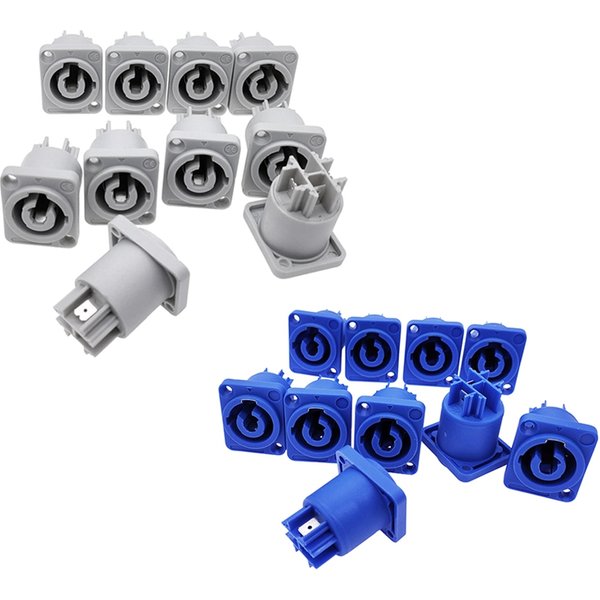 Connecteur Powercon 3 broches pour panneau de haut-parleur d'alimentation, prise femelle pour écran LED, éclairage de scène, 20A
