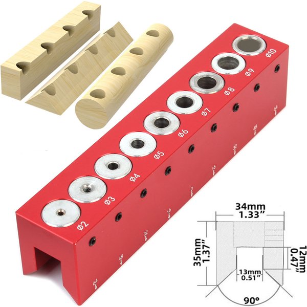 Gabarit de Perçage de Trous de Poche de 2mm à 10mm, Auto-Centrant, Guide de Propositions Verticales, Kit de Localisation de Trous de Jolie çonnage