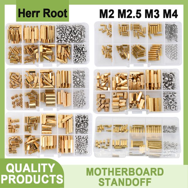 M2 M2,5 M3 M4 Messing Motherboard Abstandsbolzen Hex Board Rack Stud Abstandsschraube Sechskant Einzelkopf PCB Säule Schrauben Schraube Mutter Kits