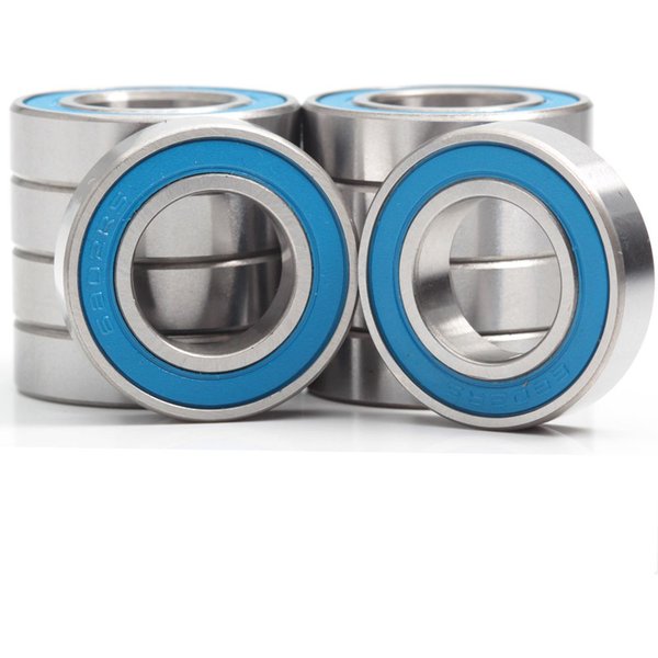 Roulements VRS MAX 6802, 15x24x5mm (4 pièces), Pivot de vélo en acier chromé bleu scellé avec graisse, roulement à billes complet pour chariot 6802LLU