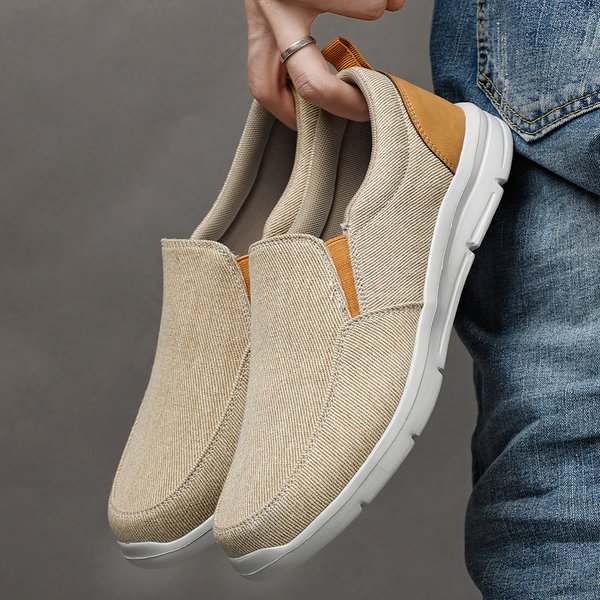 Männer Schuhe Sommer Leinwand Schuhe Atmungsaktive Komfortable Outdoor Slip On Walking Turnschuhe Klassische Loafer Für Männer