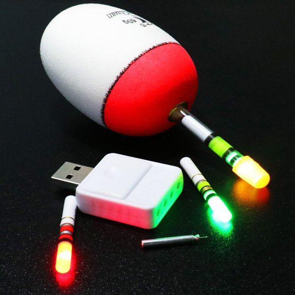 Fishing Float Light USB Charger CR322 3V Lithium Battery Kit Pesca Electronic LED Night Bright Fluorescent Lamp Luminous Buoy