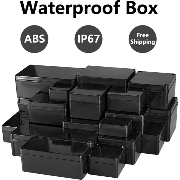 Black Box Wasserdichtes Gehäuse für den Außenbereich, Kunststoffbox, elektronisches Projektgehäuse, Instrumentenwasserdichtes Anschlusskastengehäuse