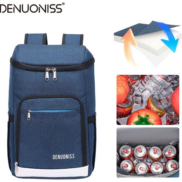 DENUONISS sac à dos isotherme thermique sac isotherme réfrigérateur épaissi étanche Portable sac réfrigéré avec ouvre-bouteille