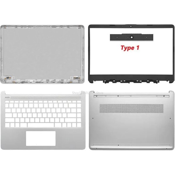 NEW Laptop Case for HP 14-DQ 14S-DR 14S-FR 14S-FQ TPN-Q221 TPN-Q242 LCD Back Cover Front Bezel Hinges Bottom Case Top Lid Silver