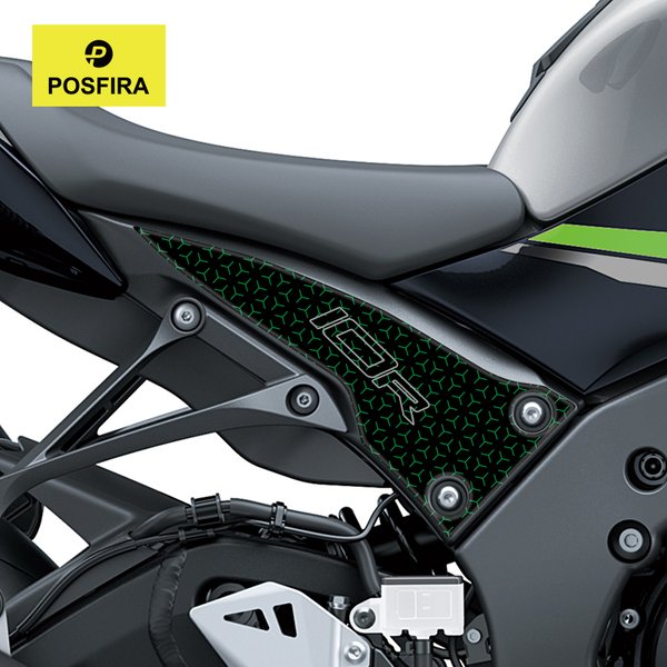 POSFIRA Motorrad-Sitzpaneel-Aufkleber 3D-Harz-Dekorfolien für Kawasaki Ninja ZX10R ZX 10R 2018-2026 2025 2024 2023 2022 Zubehör