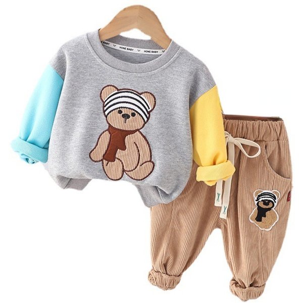 Nouveau printemps automne bébé filles vêtements Costume enfants garçons dessin animé T-Shirt pantalon 2 pièces/ensembles enfant en bas âge Costume décontracté enfants survêtements